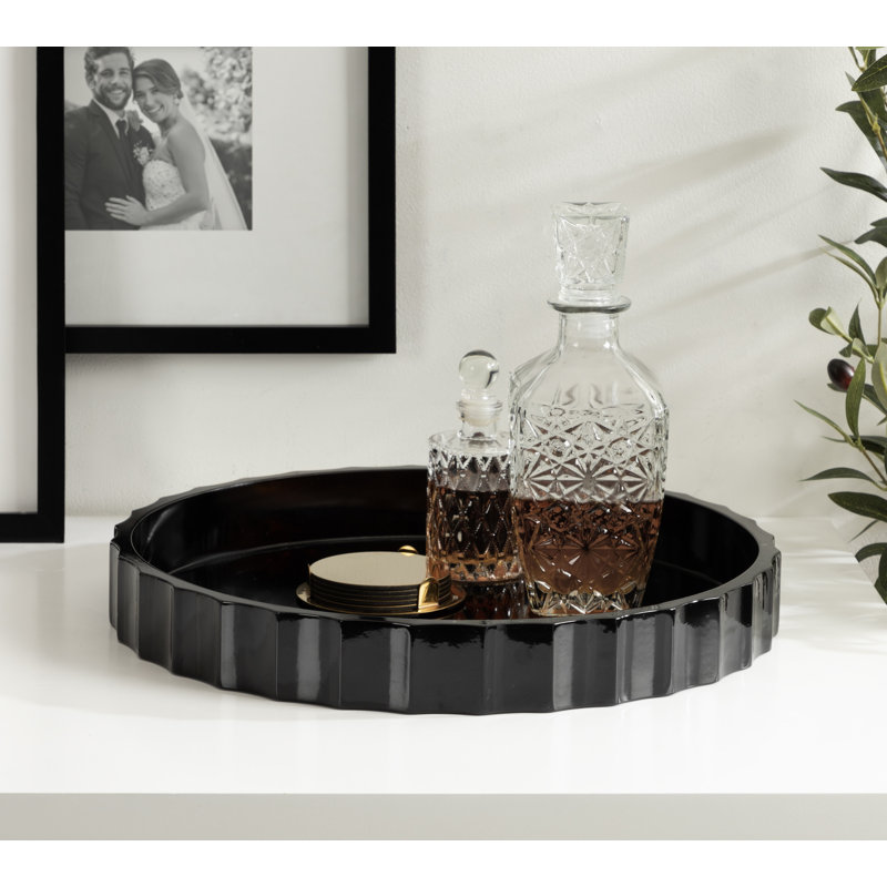 Fluted Round Serving Tray