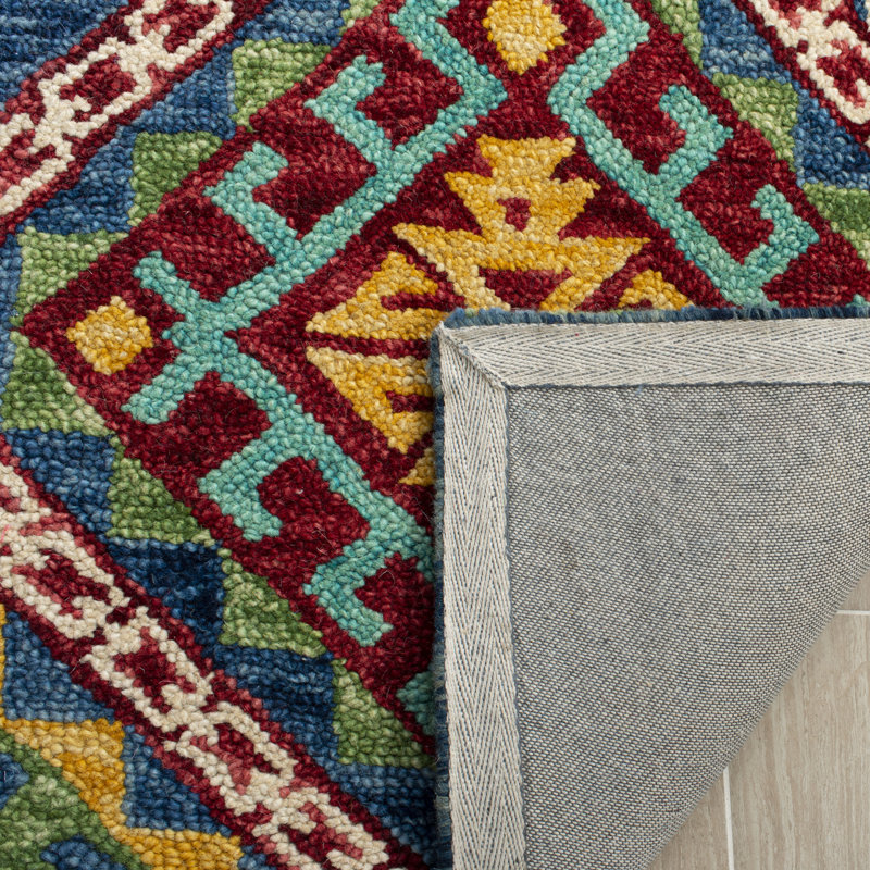 Vahakn Hand Tufted Wool Geometric Rug, Rectangle 3' x 5'