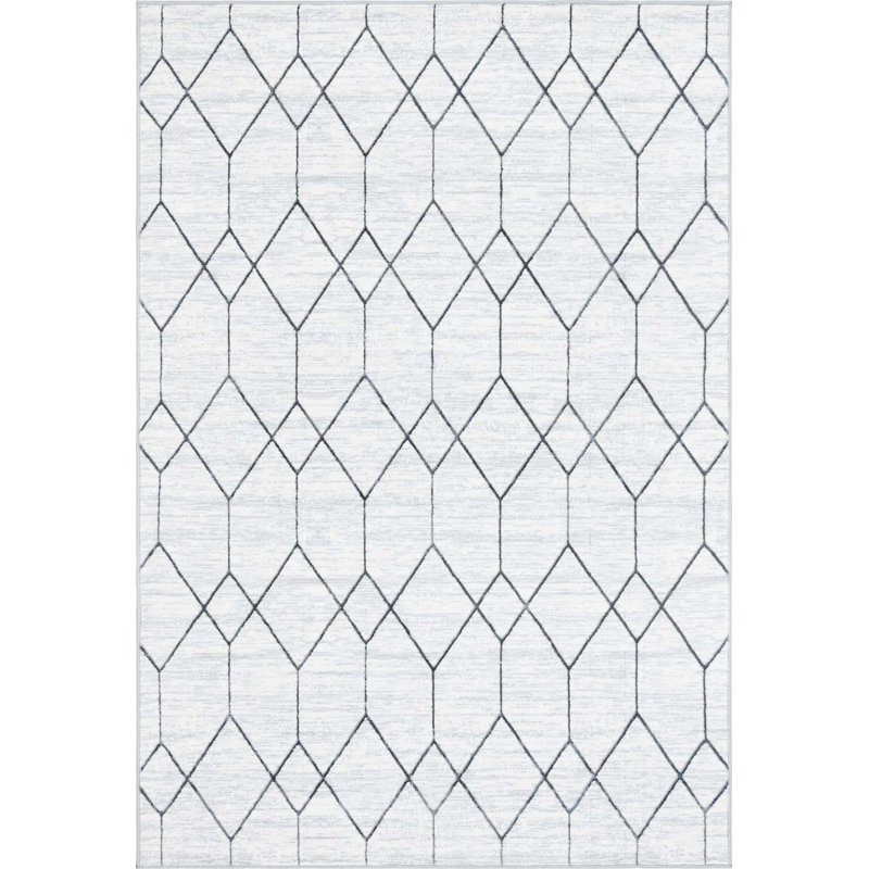 Tapis contemporain Clidy couleur acier, Rectangle 6 pi x 9 pi
