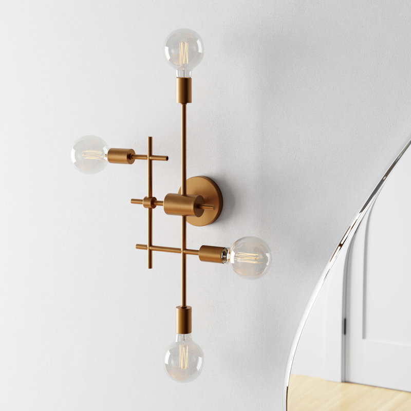 Cusack 4-Light Dimmable Vanity Light, Aged Gold