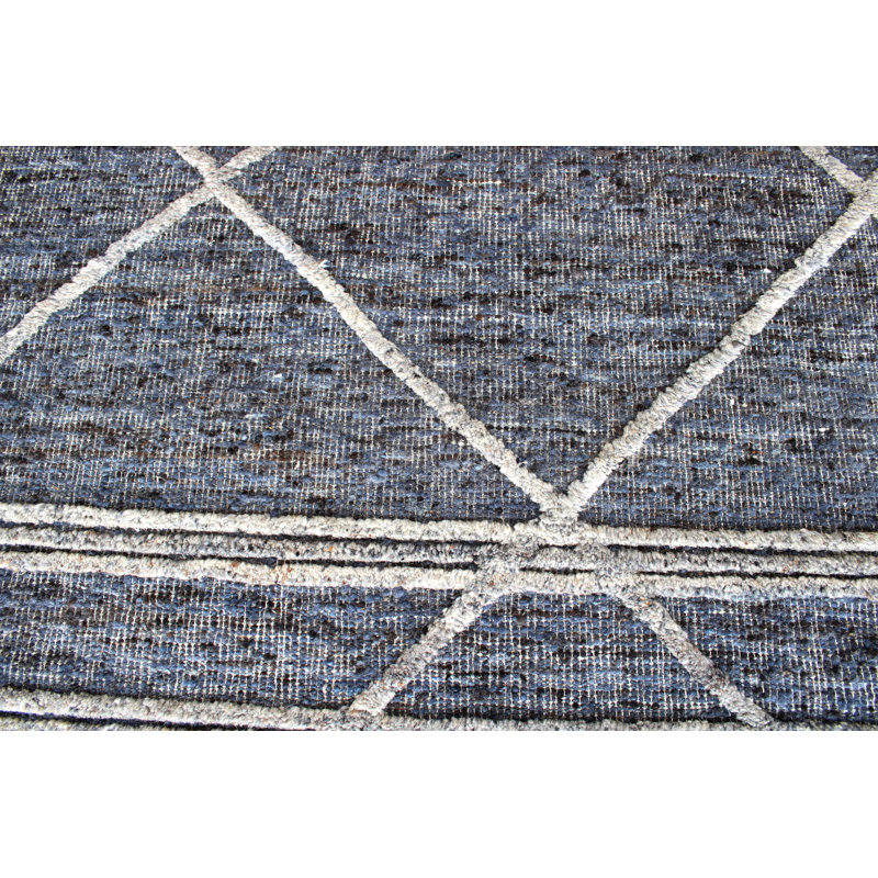 Moroccan Area Rug in Blue, Rectangle 9' x 12'