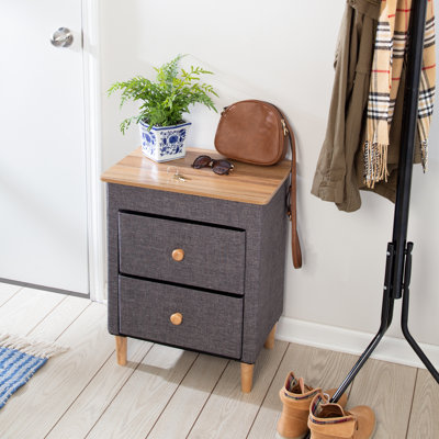 Commode d'appoint 2 tiroirs Kamalu