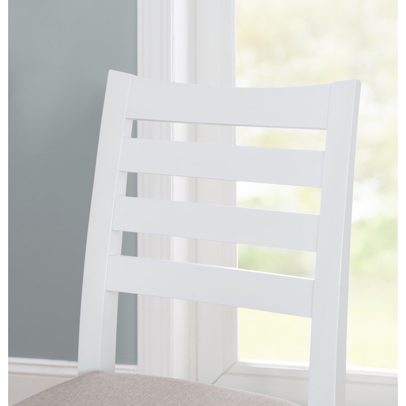 Tabouret Sandra, Blanc / Beige