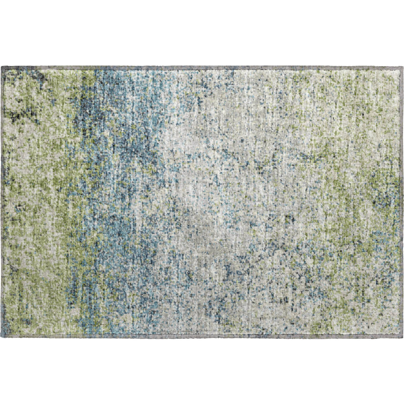 Tapis vert de qualité supérieure lavable à la machine Euriah, Rectangle 1 pi 8 po x 2 pi 6 po