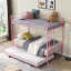METAL Bunk Bed With Trundle Pink