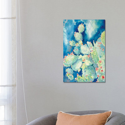 Topanga Prickly Pear Cactus 1 Piece Wrapped Canvas Painting
