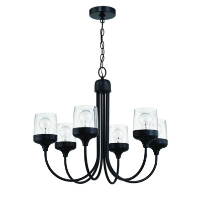 Lustre classique / traditionnel à 6 lumières en acier à intensité variable Schaitman