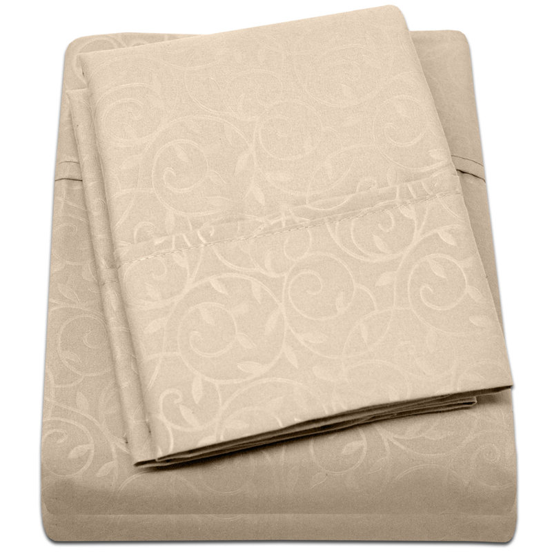 Microfiber Sheet Set, Beige, Full Sheet Set with 2 Pillowcases