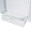 Lit escamotable simple avec tablettes de chevet et garde-robe, blanc