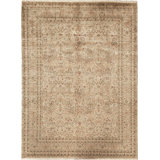 Wool Oriental Area Rug in Beige