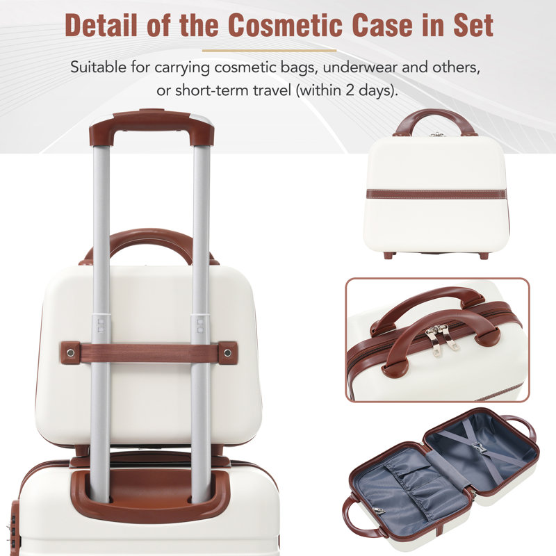 Ensemble de 3 valises à roulettes Hardshell 20 "+ 28" Valise à roulettes avec valise TSA