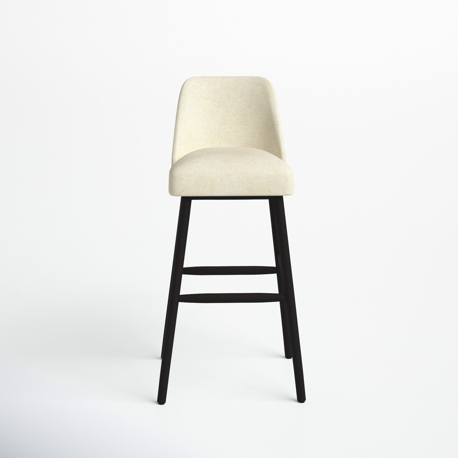 Gallie Counter & Bar Stool, Bar Stool (31” Seat Height), Milsap Canvas Sustain® Tweed, Black Wood