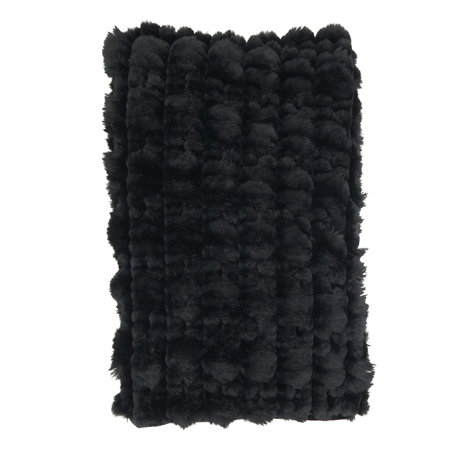 Faux Fur Throw Blanket, Black