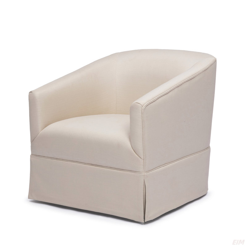 Chaise pivotante à jupe en lin Earl