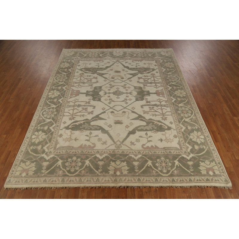 Tapis couleur terre en laine Oushak 8 x 10 po