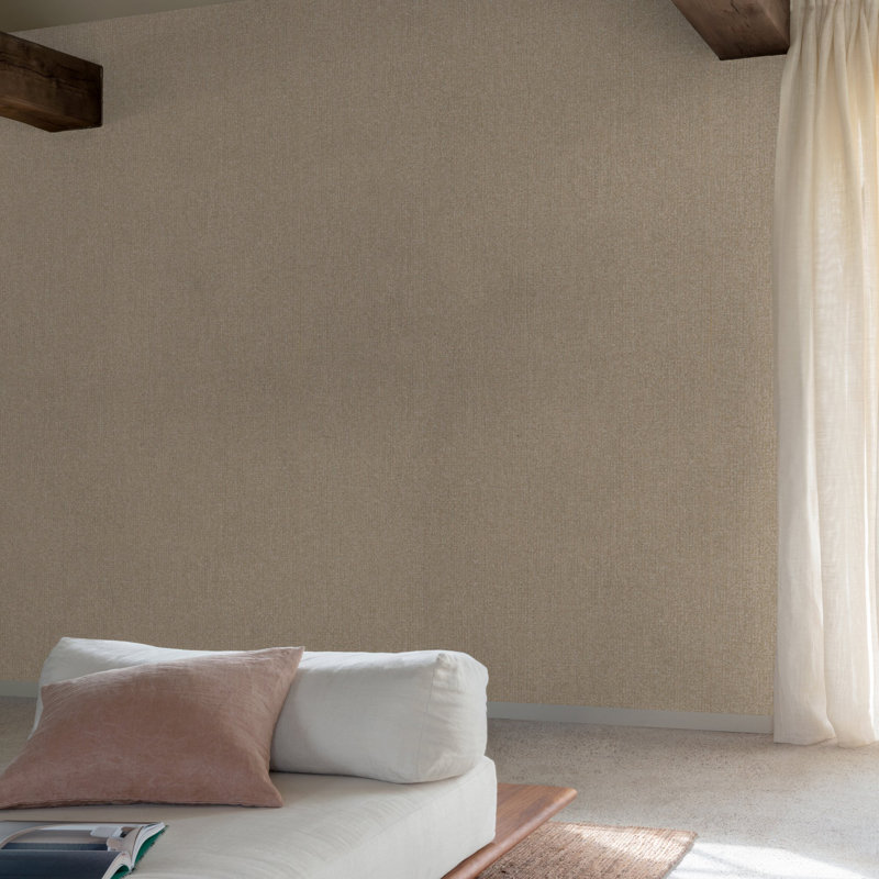 Surfaces Collection Stone Texture Wallpaper Roll, Light Grey