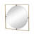 Contemporary Bathroom Mirror With Gold Metal Frame And Abstract Design