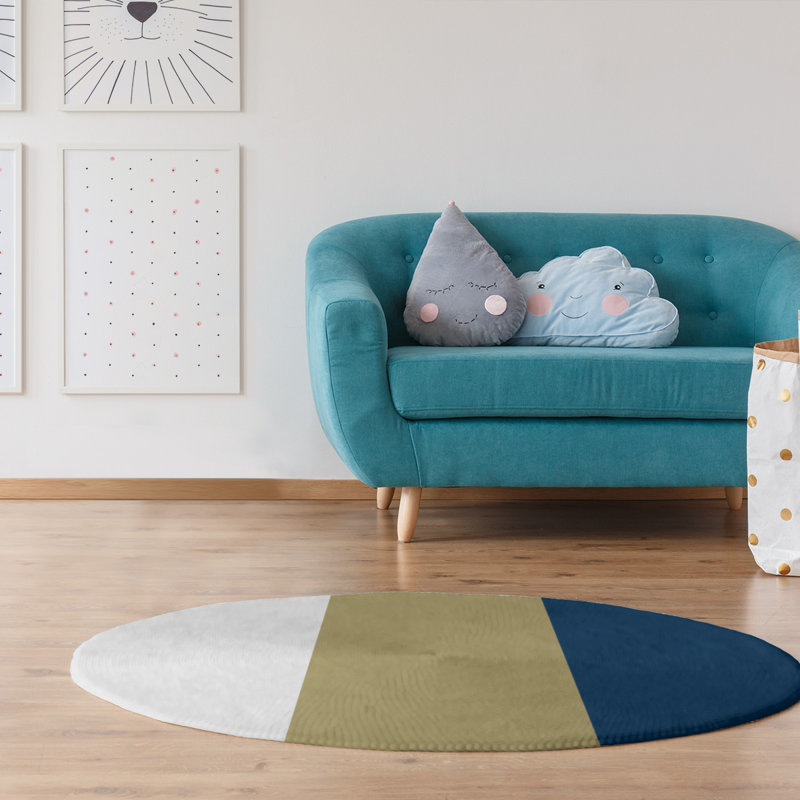 Chenille Indoor Rug, Round 5'