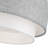 3 Light Brushed Nickel Large Semi-Flush With Hand Crafted Urban Gray And White Fabric Hardback Shades