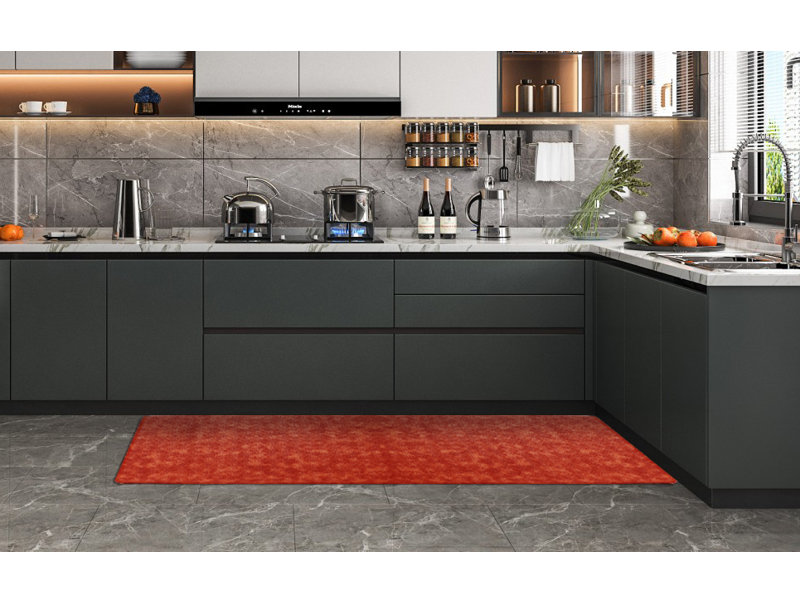 Tapis anti-fatigue Voegele, Rouge, Rectangle de 2 pi x 3 pi