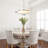 19.6" Antique Gold Modern/contemporary Integrated LED Fabric Drum Chandelier-1150619908-1150619914