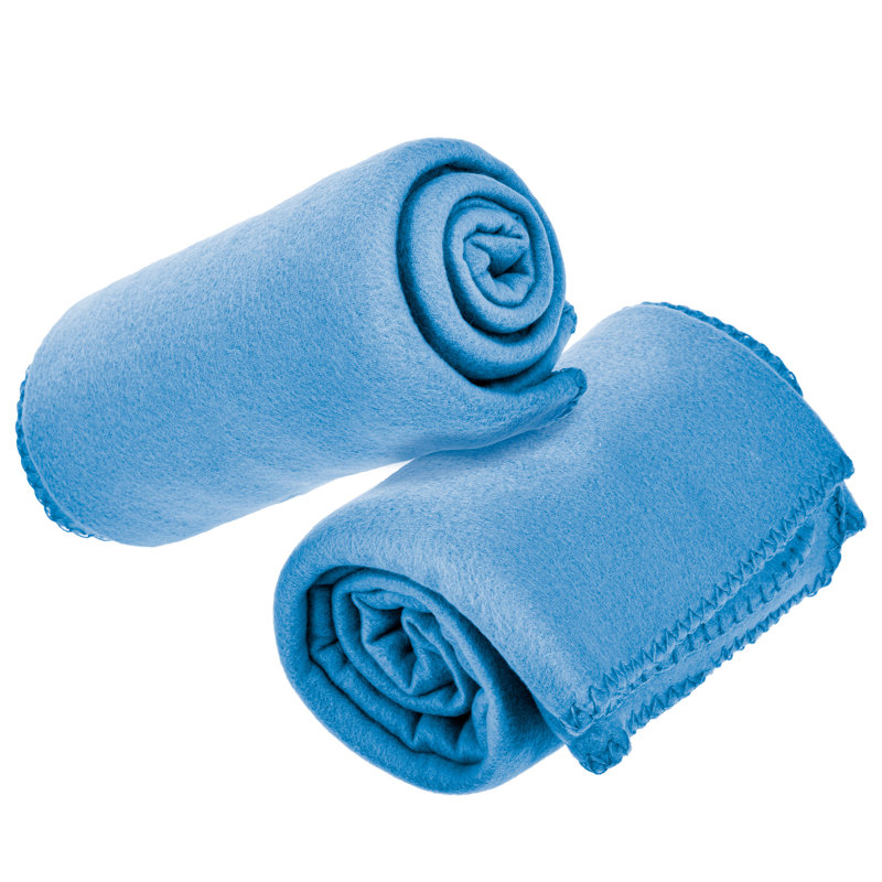 Jeté polaire 50 po x 60 po, Bleu clair