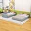 Grand lit plateforme tapissier en similicuir avec lattes-2005779315