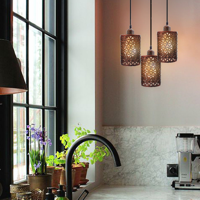 Renwick 3 - Light Cluster Pendant, Rustic Red