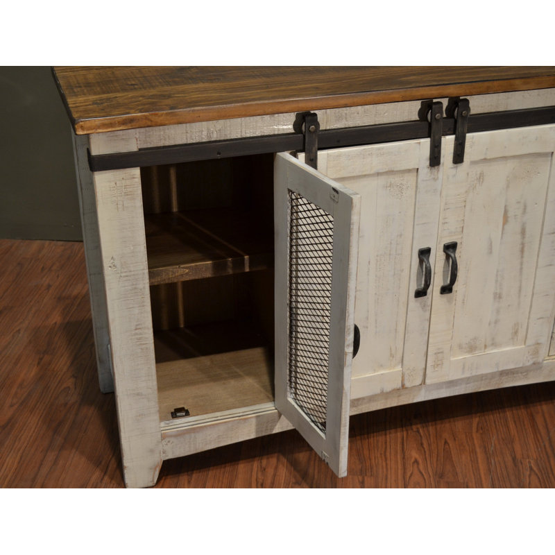 Dusharme Unfinished TV Stand for TVs up to 65", White