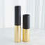 Collins Vase-Matte Black/Gold Metallic-Lg-1106314242