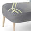 Chaise d'appoint, motif floral beige tapissé - motif floral beige II-88109751