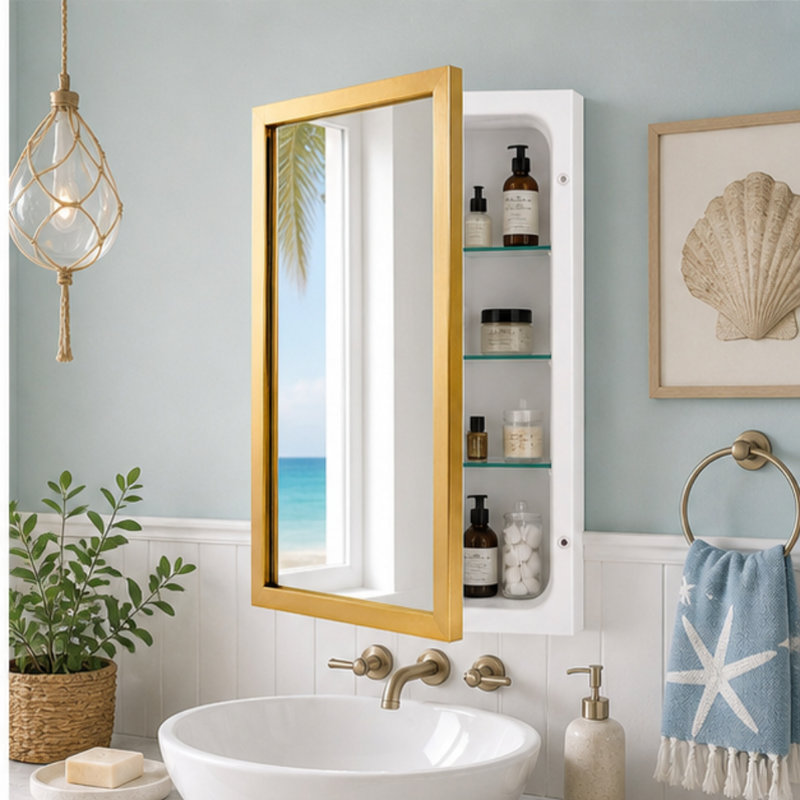 Miroir Eatton, Or brossé