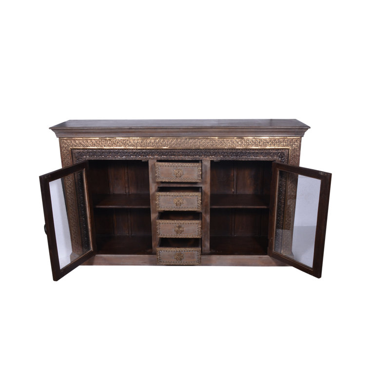 Metal Cladded Sideboard, 57x16x39