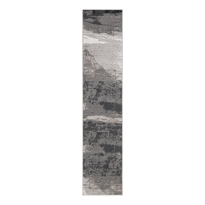 Ivy Bronx Glomma Nathanyl Rug Black, Runner 2'7" x 12'