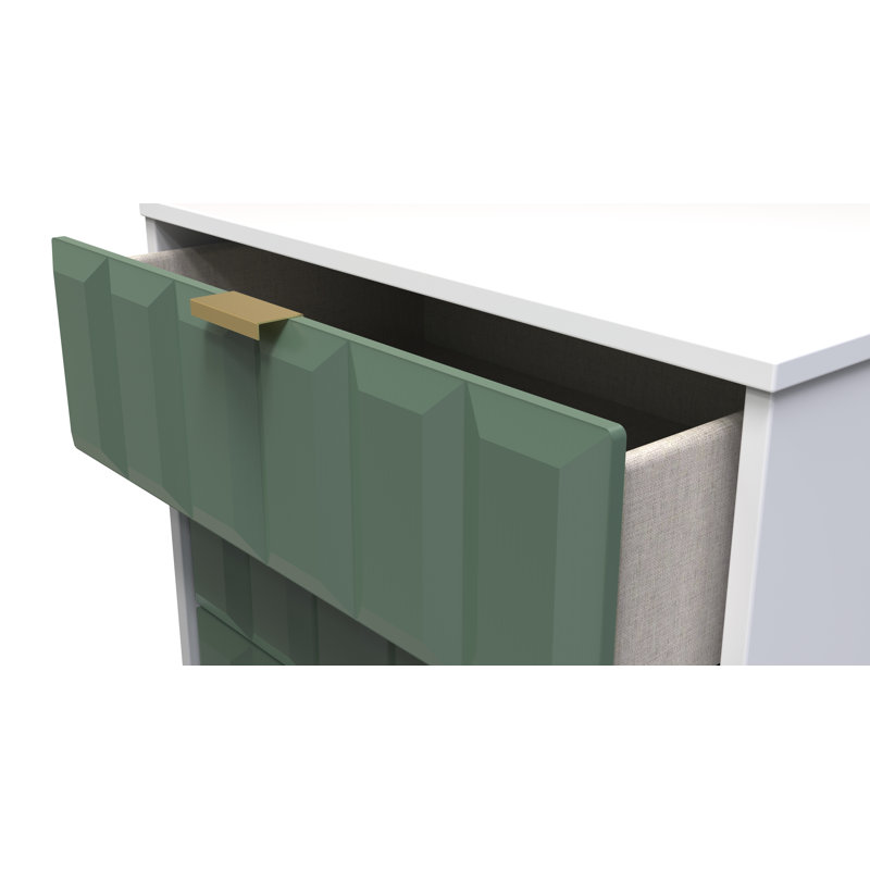 Allem 3 Drawer Chest (Ready Assembled), Labrador Green/White