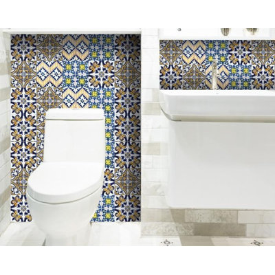 Carrelage mosaïque auto-adhésif 7 po x 7 po Addison Multi