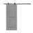 36 In. X 80 In. Light Grey Painted Finished Composite MDF 2 Panel Interior Sliding Barn Door With Hardware Kit-55594944-55594943