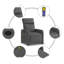  Fauteuil de massage inclinable gris foncé