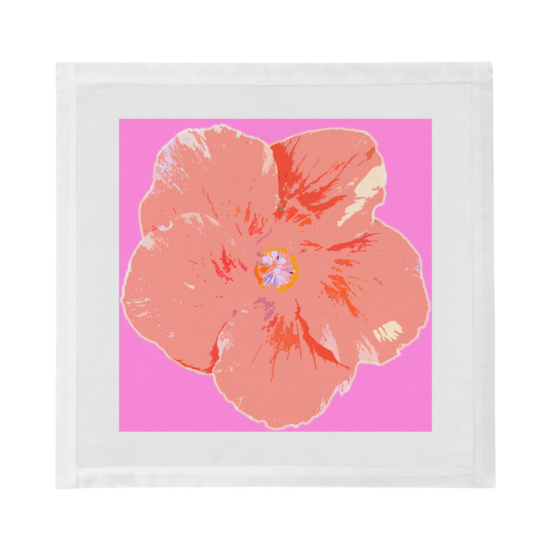 Hibiscus Cotton Sateen Dinner Napkins, Orchid