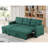 Convertible Sectional With 3 - Seat Linen, Pull Out Chaise And Storage, Twin Size Sleeper, Removable Back Cushions, Foam Filler, 82 In Width, 53 Depth, 34.5 Height, 151 Lb Storage Linen , Wide, Deep,-2010348235