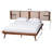 Baxton Studio Elvina Mid-Century Transitional Ash Walnut Wood King Size Platform Bed With Built-In Shelves-106679586