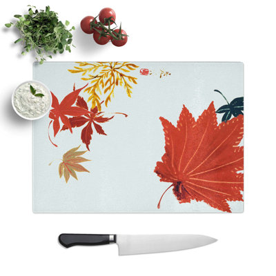 Glass Maple Leaves by Shibata Zeshin Chopping Board