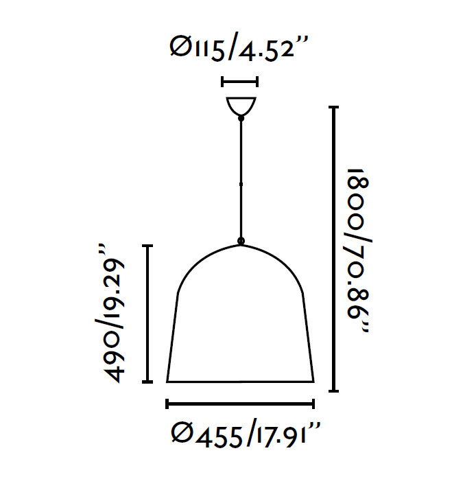 Noble 3 - Light Black Dome Pendant