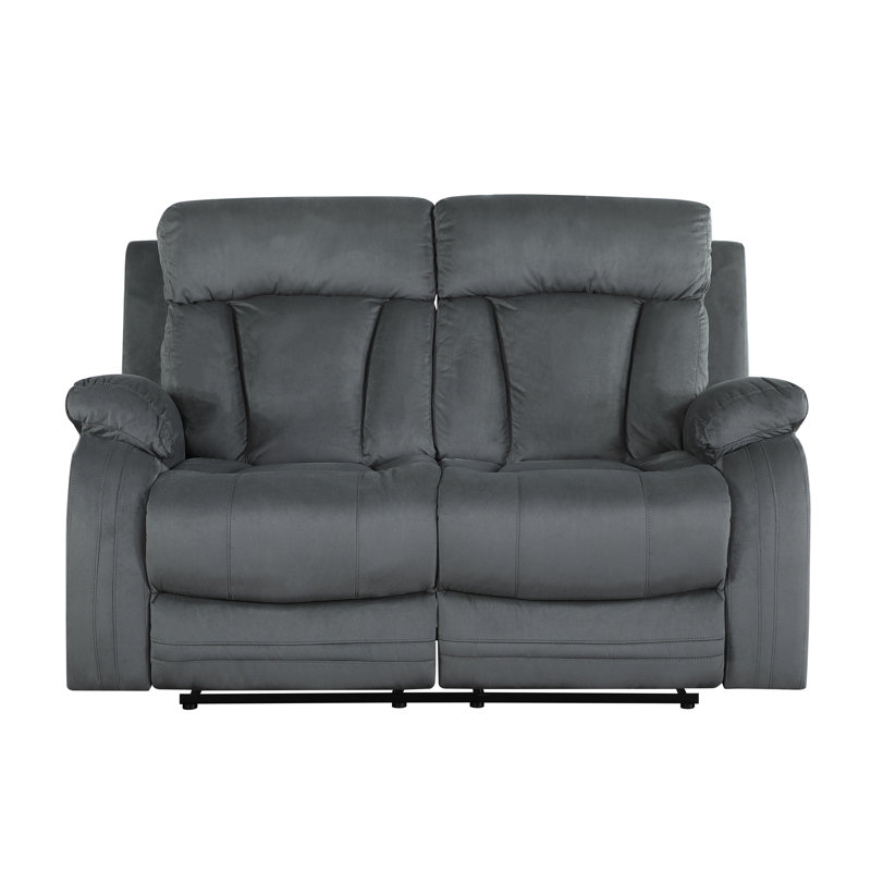 Causeuse inclinable en tissu de microfibre transitionnel, Gris