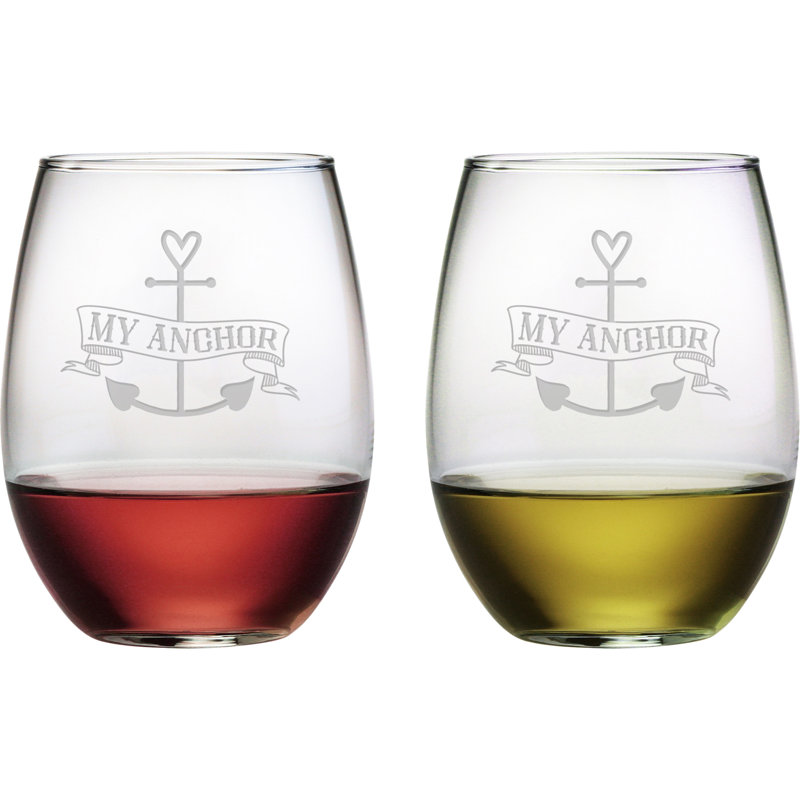 Verre à vin sans pied 21 oz 2 pièces my anchor