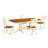 Gillham - Person Solid Wood Solid Wood Top Double Pedestal Dining Set-417804613