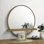 Maxine Round Vanity Wall Mirror with Shelf Sand Wash