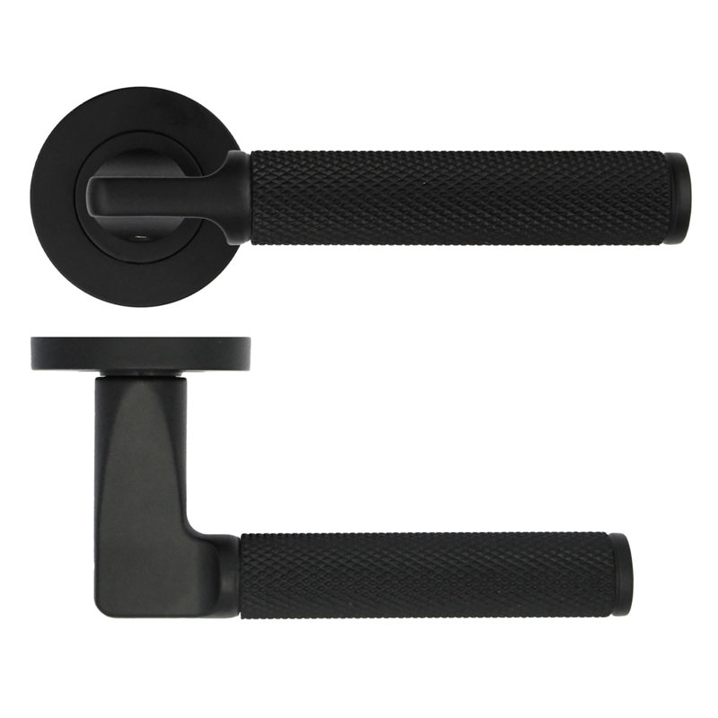 Single Dummy Door Handle, Matte Black