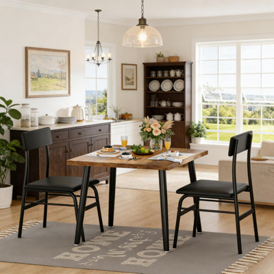 Ensemble de table de salle à manger pour 2 personnes avec 2 chaises rembourrées pour l'espace Samll, salle à manger