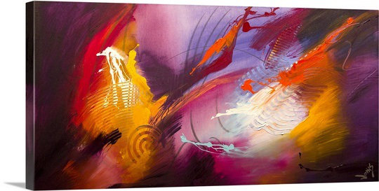 «The Dance intérieur» par Frioucheburg, impression, H 15 po x l 30 po x P 1,5 po, Toile